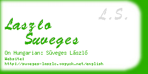 laszlo suveges business card